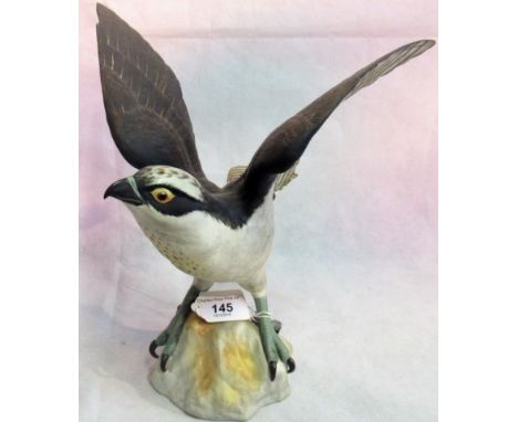 A Spode bone china figure of an Osprey, 29cm tall.