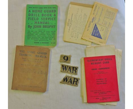 Home Guard-A collection of second World War Home Guard documents including, a drill book and field service manual 1941, a tra