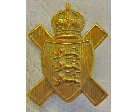 Royal Jersey Militia Light Infantry (11th BN Hampshire in WWII), KC (Brass, lugs)