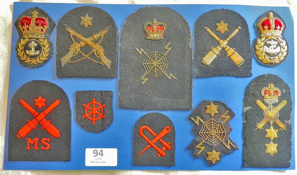 royal-navy-patches-a-board-of-10-royal-navy-trade-patches-some