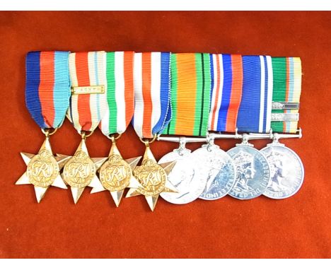 WWII Africa Star Group of eight medals including: 1939-1945 Star, Africa Star with (8th Army Clasp), Italy Star, France and G