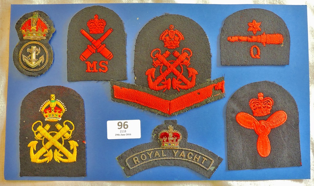 royal-navy-patches-a-board-of-7-royal-navy-trade-patches-some-wwii