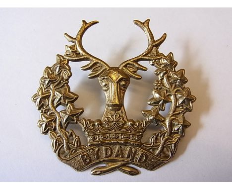 The Gordon Highlanders Glengarry badge (White-Metal, lugs) K&K: 687