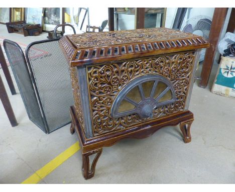 1930's French enamel stove / log burner