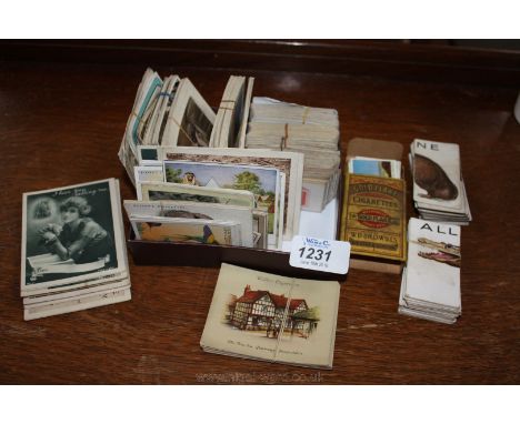 A quantity of mixed Cigarette Cards, part sets including Wills 'Cinema Stars', 'Infantry Training', 'The Boyhood of Raleigh' 