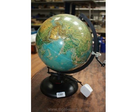 An illuminated Globe