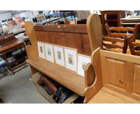A hardwood bench