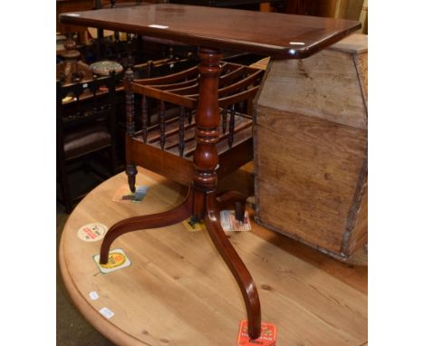 A late George III mahogany tripod table 