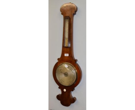 A Victorian mahogany wheel barometer 