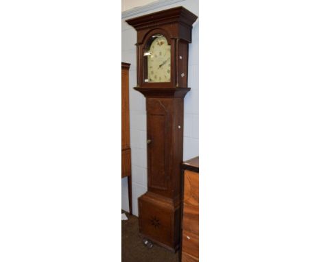 ~ An oak thirty hour white dial longcase clock, signed Rich Marshall, Wolsingham, late 18th century