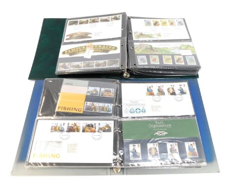 Two albums of first day covers, to include Fish, Herb and Revival, Insects, Sporting and others, enclosed in two albums. (2)