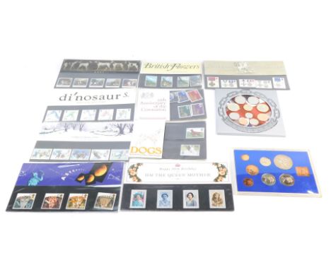 Coins and first day covers, comprising a Royal Mint For Valour coin set for 2006, and a 1977 coin set, together with first da