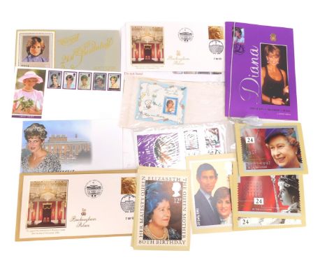 A group of commemorative Princess Diana stamps, the Souvenir Birthday Book Album, first day covers, etc. (a quantity)