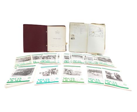 A group of mixed ephemera, comprising a Vogue series 1, 2 and 3 Workshop Manual, battle version cut out newspapers and postca
