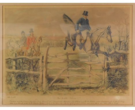 C D Cresswell after John Leech. Hunting print, titled 'The Noble Science', 52cm x 56cm, framed and glazed.