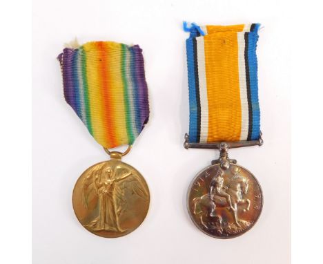 A WWI Great War and Victory Medal pair, named to Pte F T Cane, Royal Army Medical Corps, 93516. (2)