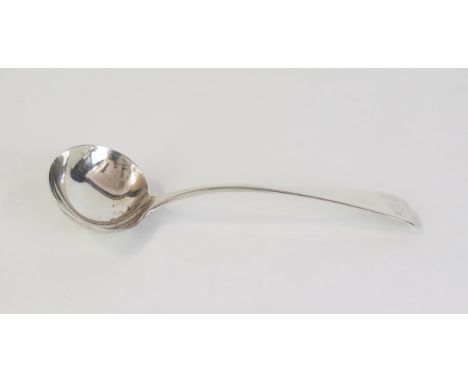 A George IV silver sauce ladle Old English Pattern, oval bowl,  Exeter 1821, William Woodman, 17cm, 30grams. 