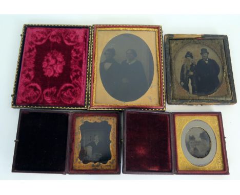 Photographic interest: 19th Century Ambrotype and Tintypes, (4). 