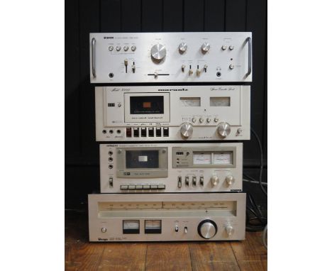 Tensai TA-2030 Stereo Amplifier, Hitachi D-220, Marantz Model 5000 and Denyo Model TU-3000L 