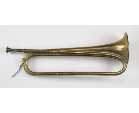Military Bugle marked MAYERS &amp; HARRISON MAKER MANCHESTER 1954 