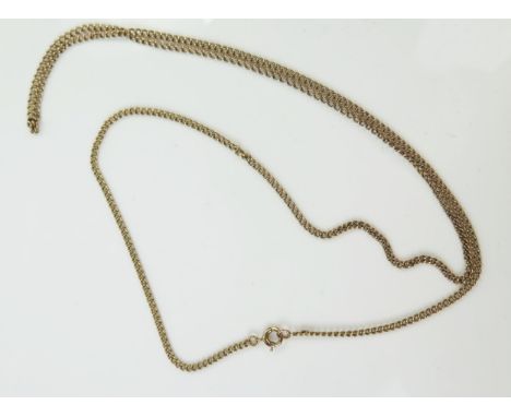 25.5" 15ct Gold Chain with spring loaded clasp stamped 15ct, 8g 