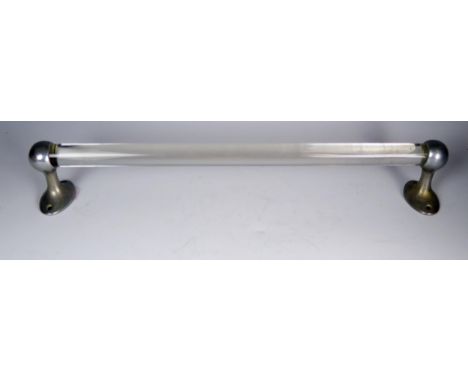 Vintage Chrome and Glass Towel Rail (47cm), Deco light fitment and matched chess set 