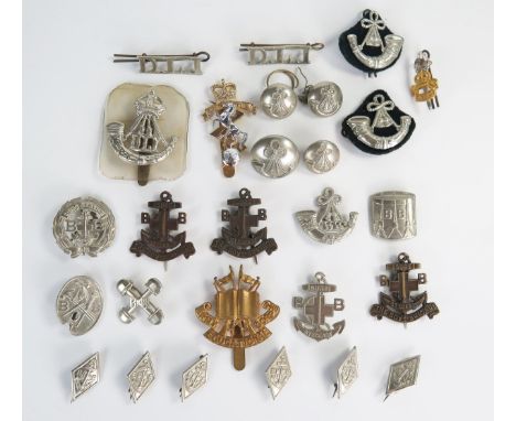 Selection of Military Badges including Army Educational Corps, Boys Brigade badges, R.E.M.E. and Durham Light Infantry, etc. 