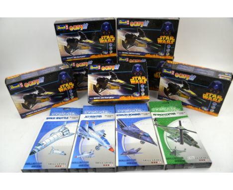 Seven Revell Star Wars 'Anakin's Jedi Starfighter' 06650 easykits and four aviation Constructa Puzzles. (11)Provenance: Singl