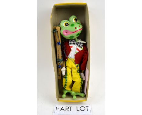 Pelham Puppets including Wolf, Witch, Giant, Pinky and Perky, Cat, horse, Gypsy Girl, Clown, Boy, Frog, and Girl all boxed an
