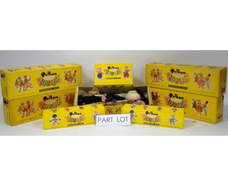 'The Lightweight Pelham Puppet Theatre' together with eight Pelham Puppets including SL Hansel and Gretel, SM School Master, 