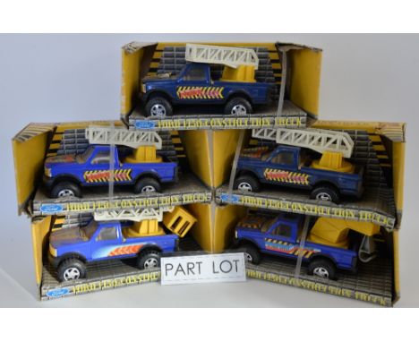 Five Star Kid Ford F150 Construction Trucks and a Ford Explorer, together with a Playmobil outfit 4825 and three other boxed 