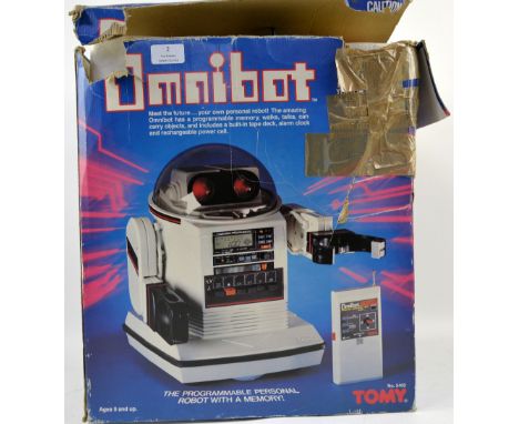 A Tomy Omnibot programmable personal robot No.5402 in original box.Single owner stock collection of Robert Dartnell and Mrs J