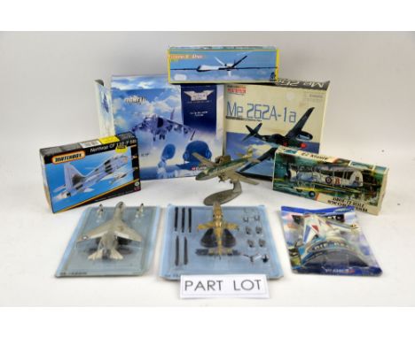 A collection of Aviation kits and models including Airfix, Matchbox, Dragon Warbirds and Corgi Aviation Archive models AA3240