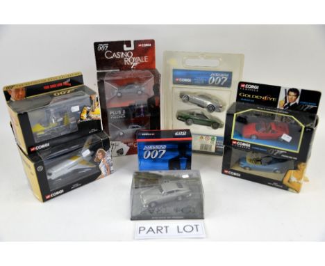 A collection of Corgi diecast James Bond 007 models including TY99132 and TY95905, all boxed. (qty)Provenance: Single owner s