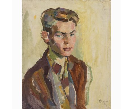SCHOBER, PETER JAKOB (1897-1983), "Portrait Peter Michael", Brustbildnis, u.re. signiert und datiert 'Schober 55', Öl/Leinwan