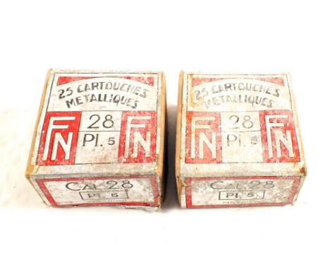Approx 48 '28 bore' metallic cartridges, this item can only be purchased by someone with a current valid shotgun certificate 