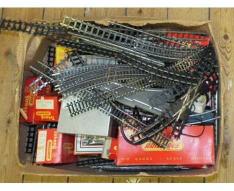 Hornby 4468 Mallard loco and tender, boxed Triang Railways R45 turntable, various rolling stock track etc including three box