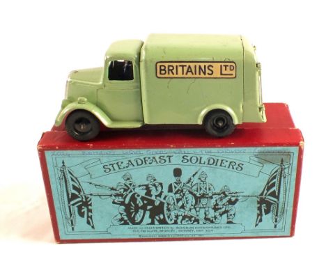 A Britains motor and road series light goods van with driver 2024 in an unassociated Britains box