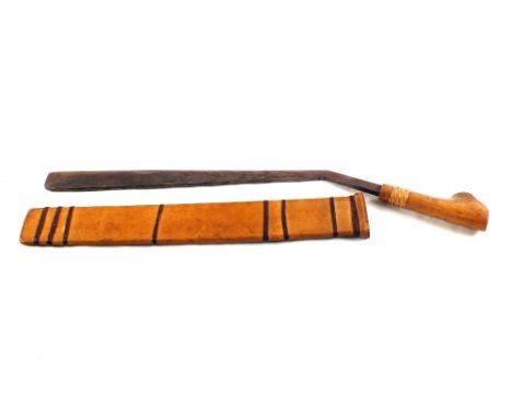 An ethnic Klewang/Dyak with wooden scabbard