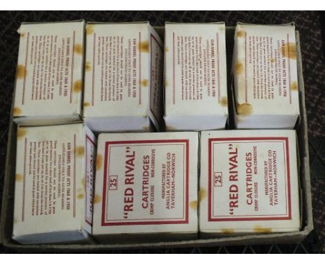 Seven boxed of 'Red Devil' 12 bore No.6 cartridges by Anglia Cartridge Company (some slight corrosion), this item can only be