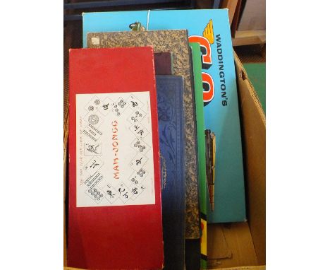A Chad Valley Mah Jong set plus various board games