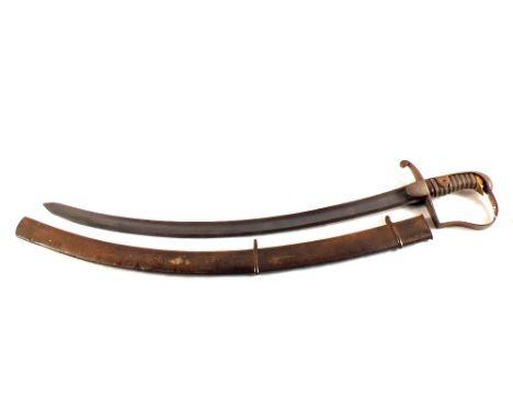 A 1796 model Light Cavalry sword with scabbard (as found)