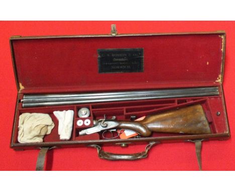 A 12 bore S/S hammer shotgun by C.S.Rosson & Co, 13 Rampant Horse St, Norwich, with 30" barrels, this classic English hammer 