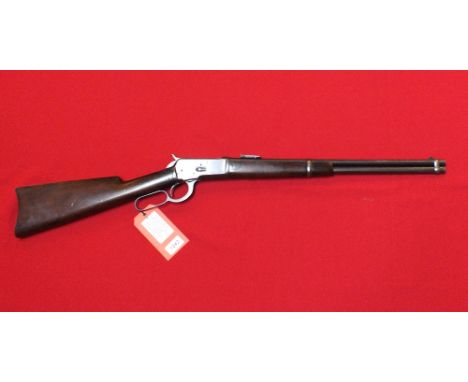 A Winchester 1892 model saddle ring carbine in 44/40 cal, S/No.9743 making this first year of manufacture, in overall excepti
