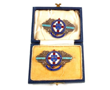 Two enamel/Silver badges (licensed trade as ladies auxiliary)