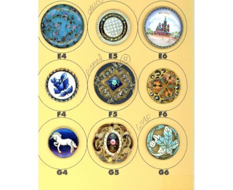 9 Medium/Large 19th and 20th century enamels incl. pictorial.This lot from the collection of Nikkii Deal includes a beautiful