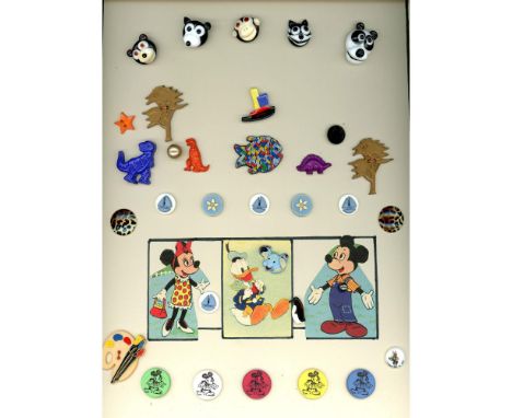 32 S/M/L 20th C. assorted materials including Lampwork Glass..This card, from the collection of the late Alice Mucha of the B