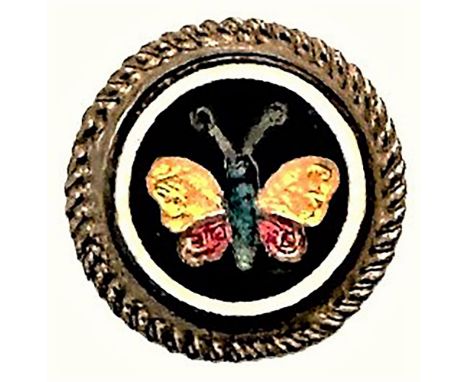 1 Small size 19th century incredible &amp; beautiful button.The consignor of this button was certainly quite fortunate to fin