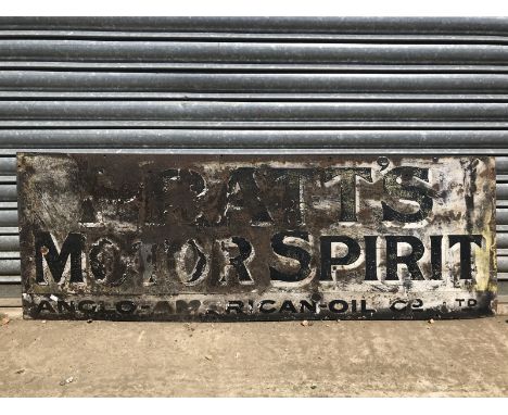 A Pratt's Motor Spirit rectangular enamel sign.