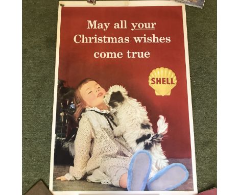 A Shell advertising poster, 32 3/4 x 47 3/4".